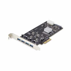 StarTech.com Carte PCIe USB à 4 Ports, USB 3.2 5Gbps, Carte d'Extension PCI Express avec 4 Contrôleurs USB Indépendants, 4 Ports USB-A, Windows/macOS/Linux 