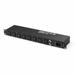 StarTech.com PDU08C13GB unité de distribution d'énergie 8 sortie[s] CA 1U Noir 