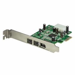 StarTech.com Adaptateur de Carte PCI Express FireWire 3 ports 2b 1a 1394 - Carte PCIe FireWire 800 / 400 1394 FW 