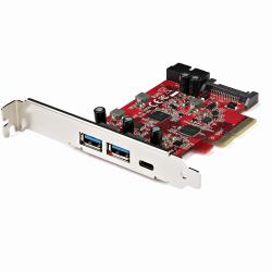 StarTech.com Carte PCI Express USB 5 Ports - Carte PCIe USB 3.2 Gen 2 [10Gbps] avec 1x USB-C & 2x USB-A - 1x IDC 2 Ports [Extension Connecteur Interne USB 5Gbps] - Carte Contrôleur USB C PCI Express 