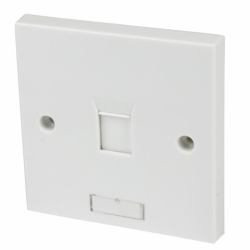 StarTech.com PLATE1WHUK boitier de prise de courant Blanc 