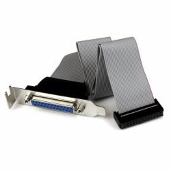 StarTech.com Câble adaptateur de carte mère à faible encombrement avec port parallèle, 40 cm, avec support – DB25 [F] vers IDC26 
