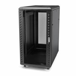 StarTech.com Armoire Rack Serveur 18U à 4 Montants, Armoire Verrouillable 19" pour Ordinateur/AV/Équipement IT, Rack Réseau pour Bureau/Domicile avec Roulettes et Rails de Montage Ajustables 