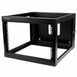 StarTech.com Rack Réseau Mural à Charnières 4 Montants 6U, Rack 19" à Cadre Ouvert avec Profondeur de Montage de 50,2cm, Rack de Données Pivotant à Montage Mural pour Matériel IT/AV 