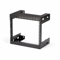 StarTech.com Rack Réseau Mural 8U à 2 Montants, Rack Serveur 19" à Cadre Ouvert, Profondeur 12", Rack de Données Mural pour IT/AV/Panneau de Patch/Equipement IT - Écrou et Vis de Cage Inclus 