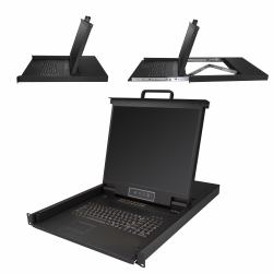 StarTech.com Console KVM à Montage Rack 16 ports avec Câbles de 1,82m - Switch KVM Intégré avec Écran LCD 19" - Tiroir LCD 1U Complet - KVM OSD - Durable 50,000 MTBF - Support USB + VGA 