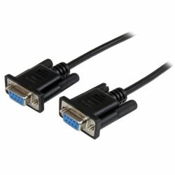 StarTech.com Câble null modem série DB9 RS232 de 2m - Cordon série DB9 vers DB9 - F/F - Noir 