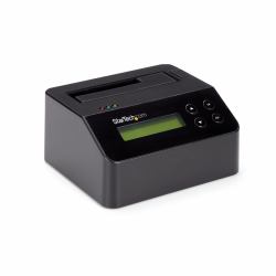 StarTech.com Effaceur de Disque Dur à Baie Unique, Nettoyeur d'HDD/SSD Autonome, 4Kn, USB 3.0 à SATA III [6 Gbps], 9 Modes d'Effacement, Dock Nettoyeur de Disque Dur Secure Erase, Port d'Imprimante DB-9, TAA 