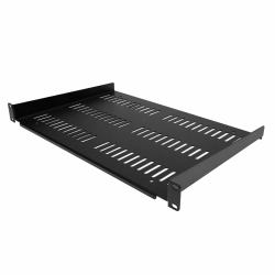 StarTech.com Étagère Rack 19 pouces 1U - Plateau Rackable Universel Ventilé - Étagère Baie de Brassage - Étagère Cantilever Rack 19" - Capacité 25kg - Rangement Rack Informatique - Profondeur 30,5cm [12"], Noir 