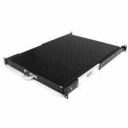 StarTech.com Plateau Coulissant 1U pour Clavier pour Montage en Rack de Serveur - 25 kg - Tiroir Coulissant en Acier de 55,8 cm de Profondeur pour Rack d'Equipement AV, Réseau 19" 