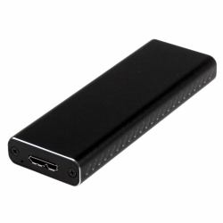 StarTech.com Boîtier Aluminium M.2 SSD vers USB 3.0 [5Gbps] avec UASP - Noir - M.2 NGFF SATA avec Clé B & Clé B+M - Boîtier Externe M.2 Portable - Non Compatible avec NVMe / AHCI 
