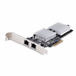 StarTech.com Carte Adaptateur Réseau PCIe 10GbE à 2 Ports - Carte Ethernet PCI Express pour PC/Serveur - Carte Réseau PCIe à Six Vitesses Prise en Charge des Trames Jumbo - NIC/LAN, 10GBASE-T et NBASE-T 