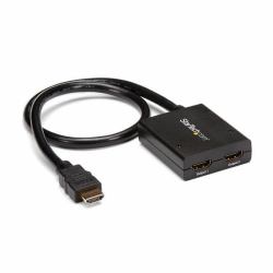 StarTech.com Splitter vidéo HDMI 4K à 2 ports - Répartiteur HDMI 1 x 2 alimenté par USB ou adaptateur d'alimentation 