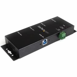 StarTech.com Hub USB 3.0 4 Ports - 5Gbps - Hub USB-A Industriel en Métal - Hub de Données USB Montable au Mur ou sur le Bureau - Hub d'Extension USB Conforme TAA 