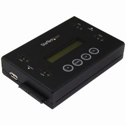 StarTech.com Duplicateur et Effaceur de Disque Dur Autonome 1:1, Cloneur et Effaceur de HDD/SSD SATA et de Clé USB, Écran LCD, Conforme à la Norme TAA, Indépendant du Système d'Exploitation 