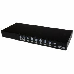 StarTech.com Kit de commutateur KVM USB à montage sur rack 1U 16 ports avec affichage à l'écran et câbles 