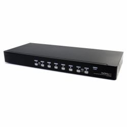 StarTech.com Commutateur USB VGA KVM 8 ports à montage sur rack avec audio [câbles audio inclus] 