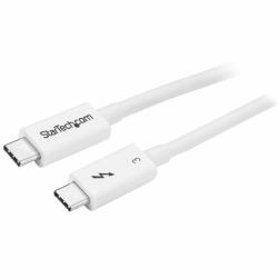 StarTech.com Câble Thunderbolt 3 de 50 cm - 40 Gb/s - Compatible Thunderbolt, USB et DisplayPort - Blanc 