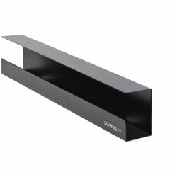 StarTech.com Goulotte Passe Câble Bureau Escamotable - Goulotte Rangement Câbles Bureau/Pupitre - Câbles/Fils/Rallonges - Gestion Câble Escamotable - 60cm x 11cm 