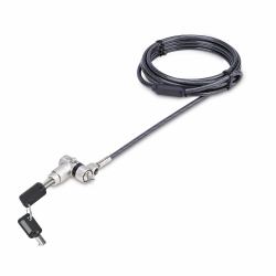 StarTech.com Antivol Universel 3-en-1 pour Ordinateur Portable, Câble de Verrouillage de 2m à Clé Maîtresse, Compatible avec Noble Wedge®/Nano/K-Slot, Serrure Universelle, Câble Antivol Résistant aux Coupures 