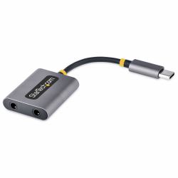 StarTech.com Adaptateur Casque USB-C - Splitter Audio, Double Casque USB Type C avec Entrée Micro - Adaptateur USB C vers Jack 3.5mm, DAC 3.5 mm - USB-C vers Jack Audio/Sortie Auxiliaire, DAC 24 Bits 