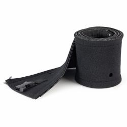 StarTech.com Housse Passe Câbles Néoprène 1m - Fermeture Éclair et Boucle - Diamètre 3cm - Protection Câbles Ordinateur/Alimentation/Réseau/AV - Housse Passe Câbles Flexible - Noir 