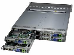 Supermicro SYS-221BT-HNTR serveur barebone Intel C741 LGA 4677 [Socket E] Rack [2 U] Noir, Argent 