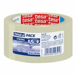 TESA Clear Strong 66 m Polypropylène [PP] Transparent 1 pièce[s] 