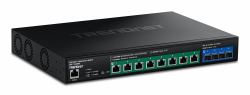 Trendnet TPE-7124SBF commutateur réseau Géré 10G Ethernet [100/1000/10000] Connexion Ethernet, supportant l'alimentation via ce port [PoE] Noir 
