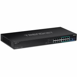 Trendnet TPE-BG182G commutateur réseau Non-géré Gigabit Ethernet [10/100/1000] Connexion Ethernet, supportant l'alimentation via ce port [PoE] 1U Noir 