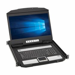 Tripp Lite B021-SWHD-K support d'ordinateurs 47 cm [18.5"] 1920 x 1080 pixels Métal, Plastique Noir 1U 