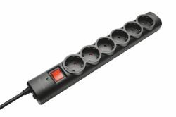 Trust 21059 protection surtension Noir 6 sortie[s] CA 1,8 m 