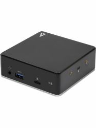V7 Station d’accueil USB-C universelle avec double port HDMI, ensemble prises audio 3,5 mm, Gigabit Ethernet, 3 ports USB 3.1 et puissance en sortie 85 W 