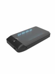 V7 Stérilisateur UV avec recharge sans fil 10W, N°2 Lampe UV-C, Stérilisation à 99,99 %. Idéal pour Smartphone jusqu’à 7’’, clefs, argent, masques, cartes de crédit. 
