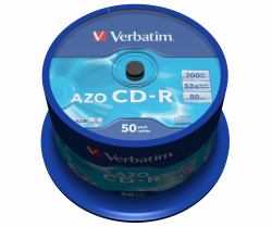 Verbatim CD-R AZO Crystal 700 Mo 52x 50 pièce[s] 
