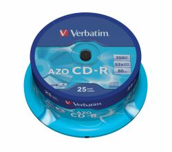 Verbatim CD-R AZO Crystal 700 Mo 52x 25 pièce[s] 