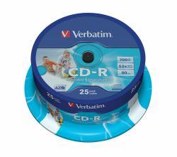Verbatim CD-R AZO Wide Inkjet Printable 700 Mo 52x 25 pièce[s] 