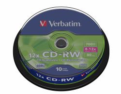 Verbatim CD-RW 12x 700 Mo 10 pièce[s] 