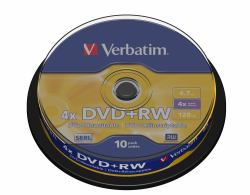 Verbatim DVD+RW Matt Silver 4,7 Go 10 pièce[s] 