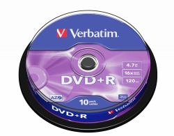Verbatim DVD+R Matt Silver 4,7 Go 10 pièce[s] 