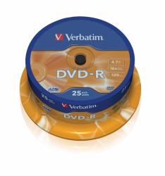 Verbatim 43667 4,7 Go DVD-R 25 pièce[s] 
