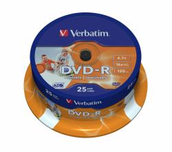 Verbatim 43538 DVD vierge 4,7 Go DVD-R 25 pièce[s] 