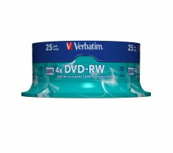 Verbatim DVD-RW Matt Silver 4,7 Go 25 pièce[s] 