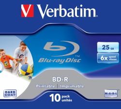 Verbatim BD-R SL 25GB 6x Printable 10 Pack Jewel Case 25 Go 10 pièce[s] 