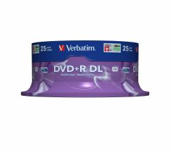 Verbatim DVD+R Double Layer 8x Matt Silver 25pk Spindle 8,5 Go DVD+R DL 25 pièce[s] 