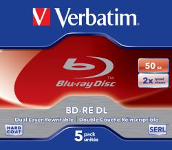 Verbatim BD-RE DL 50GB 2 x 5 Pack Jewel Case 50 Go 5 pièce[s] 