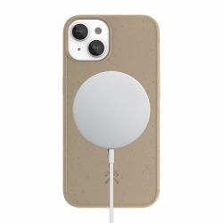 Woodcessories Bio Case MagSafe coque de protection pour téléphones portables 15,5 cm [6.1"] Housse Taupe 