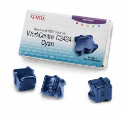 Xerox Encre solide Cyan WorkCentre C2424 d'origine [3 bâtonnets] 