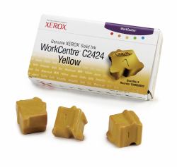 Xerox Encre solide Jaune WorkCentre C2424 d'origine [3 bâtonnets] 