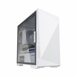 Zalman Z1 Iceberg White - mATX Mid Tower PC Case/Pre-installed fan 2 x 120mm in Mini Tower Blanc 